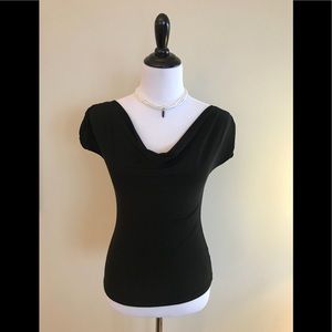 Black Drape Neck Dance America Top Size S
